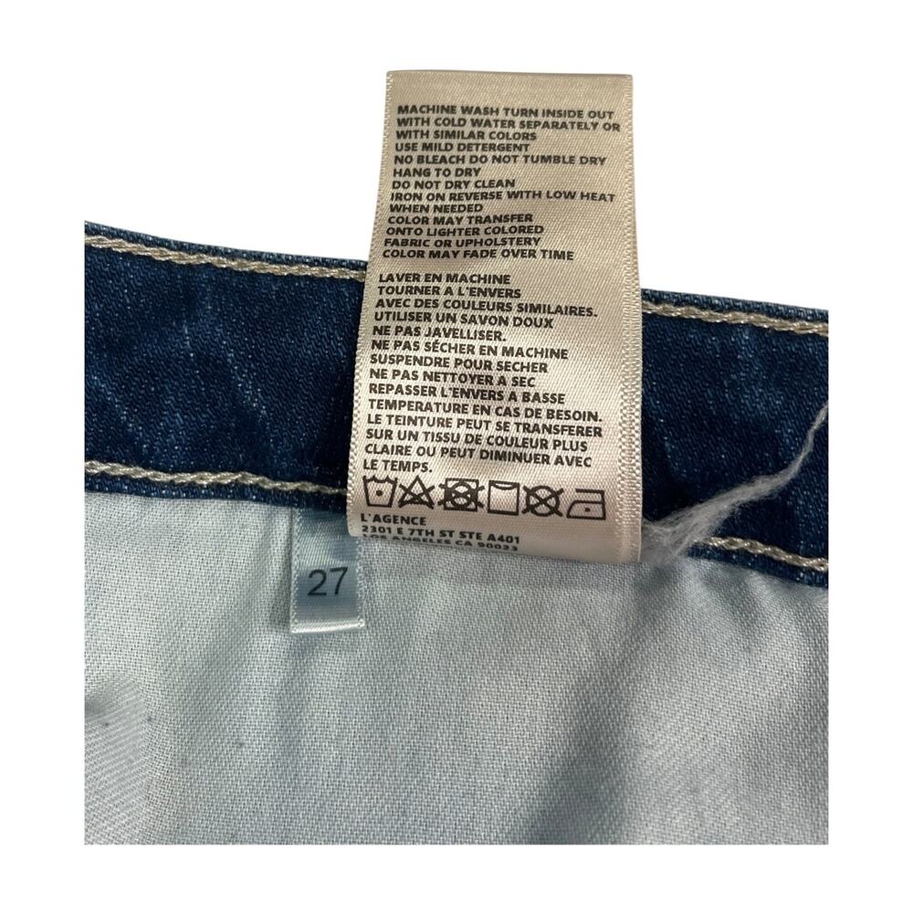 LAgence Beatrix Jeans Womens 27 Blue High Rise Bootcut Slit Hem Denim Designer - Picture 7 of 10